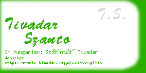 tivadar szanto business card